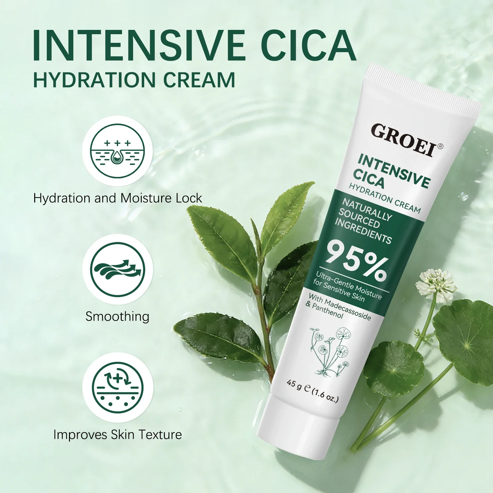 Skincare Glowing - Crème hydratante GROEI Snow Grass 45g,
