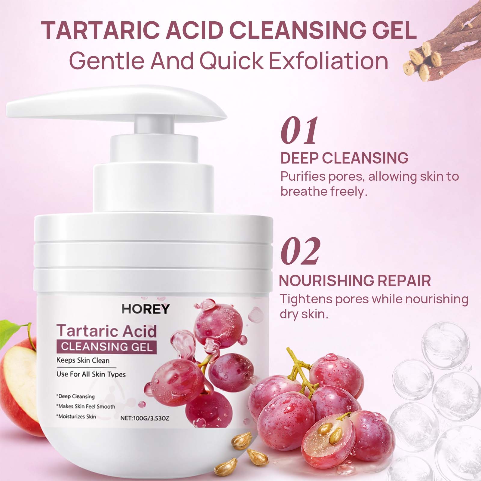 Gel Nettoyant à l'Acide Tartar - Licorice Root Extract avis et prix
